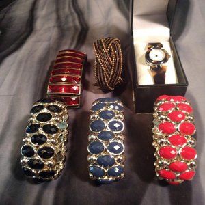 Lot of bracelets and watch